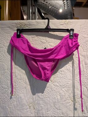 Women's Plus Size, 18W APT. 9 Hot Pink Bikini Bottom with Side Ties